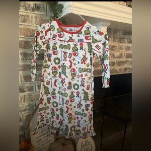 Grinch Themed Long Sleeve Dress
